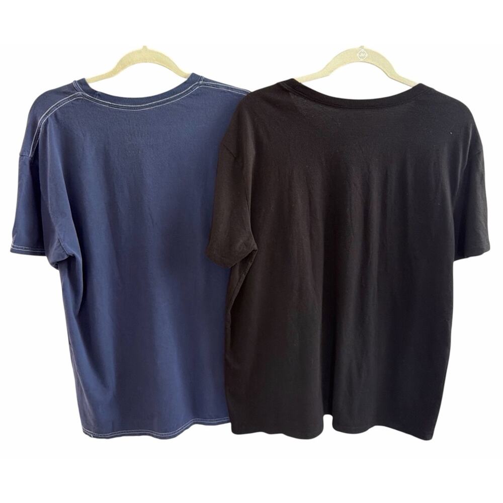David Bowie T-Shirts Bundle Of 2 Womens Large Black Blue Distressed Casual Rock - Picture 2 of 12